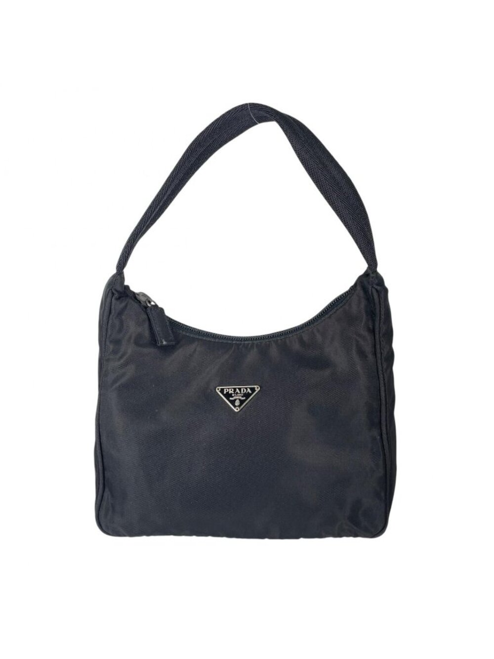 Prada Triangle Logo Handbag Nylon Black